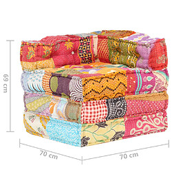 vidaXL Pouf modulaire Patchwork Tissu pas cher