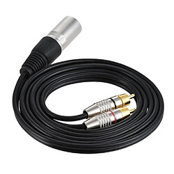 2X Double RCA Mâle Vers XLR Mâle Jack Câble De Haut-parleur Adaptateur Y-Splitter