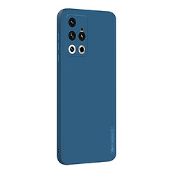 Coque en silicone PINWUYO anti-scratch, flocage de fibres, anti-choc, découpes précises, bleu pour votre Meizu 18 Pro/18S Pro