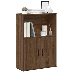 vidaXL Bibliothèque chêne marron 60x24x85 cm bois d'ingénierie