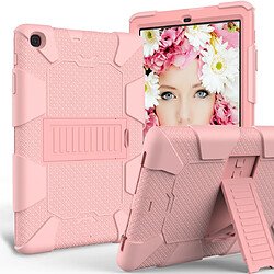 Wewoo Housse Coque de protection antichoc en silicone bicolore avec support pour Galaxy Tab A 10.1 2019 / T510 or rose