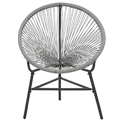 Acheter Maison Chic Chaise de jardin - Fauteuil d'extérieur sous forme de lune Résine tressée Gris -MN71321