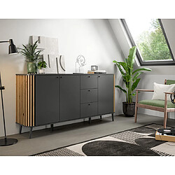 Acheter Bestmobilier Camberwell - buffet bas - gris et bois - 177 cm