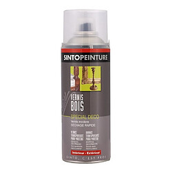 Vernis bois Sintopeinture satiné teinte incolore aérosol de 400 ml