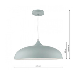 Luminaire Center Suspension Kaelan Gris mat 1 ampoule 19cm