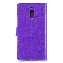 Avis Wewoo Housse Coque Crazy Horse Texture Horizontal Etui en cuir avec support et fentes pour cartes et portefeuille et cadre photo Nokia 2.1 Violet