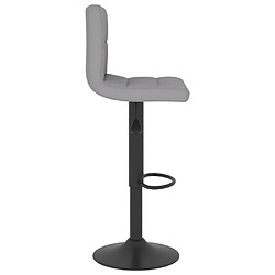 Acheter vidaXL Tabourets de bar lot de 2 gris clair tissu