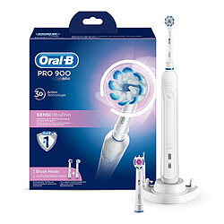 Oral-B PRO 900 Sensi UltraThin Adulte Brosse à dents rotative Blanc