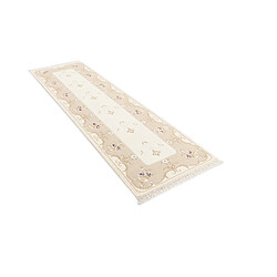 Vidal Tapis de couloir en laine 300x81 beige Darya