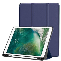 Etui en PU trépied pliable avec fente pour stylo violet foncé pour votre Apple iPad Air 10.5 (2019)/Pro 10.5 pouces (2017)