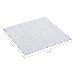 vidaXL Dalles de plancher autoadhésives 20 pcs PVC 1,86 m² blanc pas cher