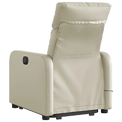 Avis vidaXL Fauteuil inclinable de massage Crème Similicuir