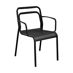 Proloisirs Fauteuil en aluminium Eos noir.