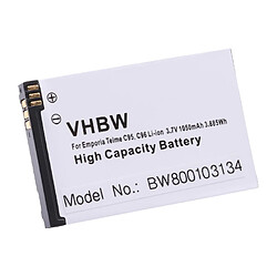 Vhbw Batterie LI-ION 1050mAh pour EMPORIA Telephone Senior Telme C95, C96, C100, C115, C131, C135 remplace AK-C115