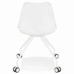 Paris Prix Chaise de Bureau Design Laxina 92cm Blanc pas cher