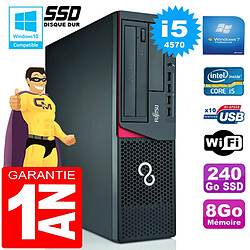 PC Fujitsu Esprimo E720 E85+ SFF Core I5-4570 8Go Disque 240Go SSD Wifi W7 - Occasion