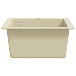 Acheter vidaXL Évier de cuisine Granit Seul lavabo Beige