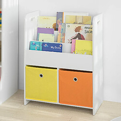 SoBuy KMB27-W Bibliothèque Meuble de Rangement pour Livres et Jouets Étagère pour Enfants