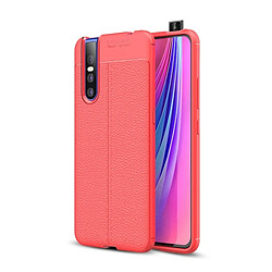 Wewoo Housse Coque antichoc TPU Litchi Texture pour VIVO V15 Pro (Rouge)