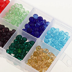 Acheter 500pcs couleurs mélangées 6mm cristal verre rondelle facettes lâche entretoise perles