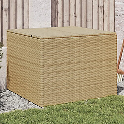 vidaXL Boîte de rangement de jardin mélange beige 291L résine tressée 