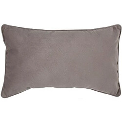 Pegane Lot de 2 coussins rectangulaires 100% polyester coloris taupe - Dim : L.50 x l.30 cm