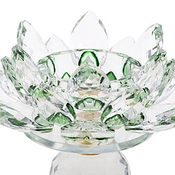 cristal lotus fleur bougeoir photophore maison feng shui décor vert