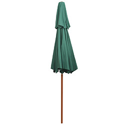 Avis vidaXL Parasol à deux étages avec poteau en bois 270 x 270 cm vert