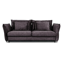 MAISON AUBERTIN Canapé Tissu Droit Convertible Gris foncé Verduro 3 Pl