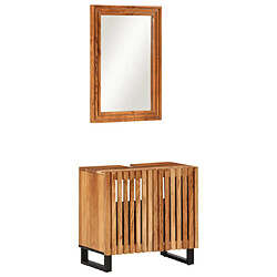 vidaXL Ensemble de meubles de salle de bain 2 pcs bois massif d'acacia