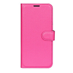 Etui en PU texture litchi avec support, rose pour Realme Narzo 50i