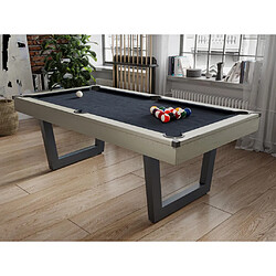 Vente-Unique Table transformable - Billard & Ping-pong - Coloris naturel clair et noir - L213,4 x P111,8 x H78,5 cm - MELIAN