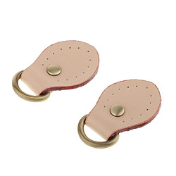 2pcs PU Poignée En Cuir Boucles À pression Pour Sac À Main Making Accessoires Beige