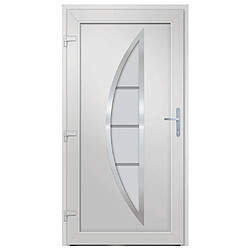 Acheter vidaXL Porte d'entrée blanc 98x190 cm PVC