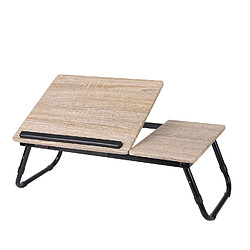 Urban Living Plateau multifonction pliable avec hauteur réglable en bois et métal - Beige et noir