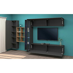 Ahd Amazing Home Design Loane RT Meuble TV suspendu moderne armoire et bibliothèque pas cher