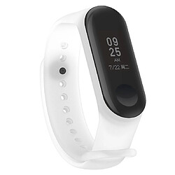 Acheter Wewoo Bracelet pour montre connectée Bande de en silicone coloré translucide Xiaomi Mi Band 3 & 4 Blanc