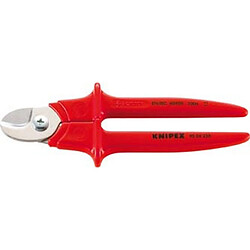 KNIPEX Coupe-câbles VDE, tête chromée, poignées étanches, Long. : 230 mm, Ø de la capacité de coupe 16 mm, Section du conducteur 50 mm²