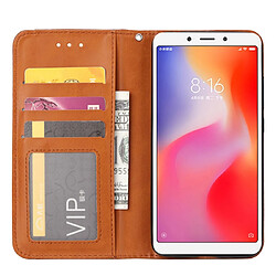 Acheter Wewoo Housse Coque Étui en cuir à rabat horizontal avec texture de peau pour Xiaomi Redmi 6 / 6Aavec cadre photo et supportlogements cartes et porte-monnaie rouge