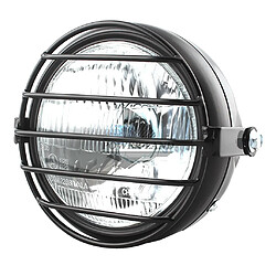 Lampe frontale rétro phare moto avec couvercle grill pour gn125 cg125 argent