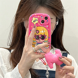 GUPBOO Étui pour iPhoneXR Cool Girl Wearing Sunglasses and Drinking Milk Tea Fun Phone Case Soft