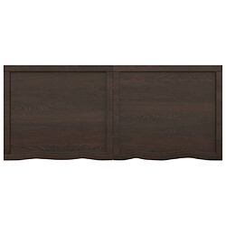 Avis Maison Chic Étagère murale flottante,Etagère de rangement marron foncé bois chêne massif traité -MN32929