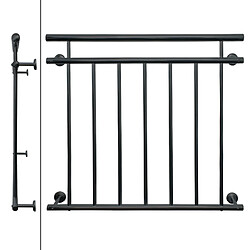 Ecd Germany Garde-corps balcon à la francaise appui rambarde anthracite en acier 90 x 100 cm