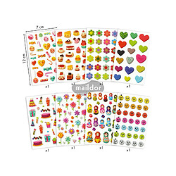 Ac-Deco Planche de gommettes assorties - 7.5 x 12 cm - Bonbon - Multicolore