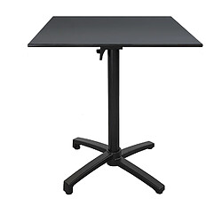 Restootab Table h90cm, pliable pour terrasse en Compact HPL gris anthracite 70x70