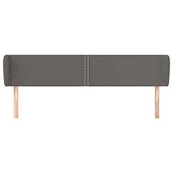 Avis Maison Chic Tête de lit moderne avec oreilles pour chambre - Décoration de lit Gris 203x23x78/88 cm Similicuir -MN10435