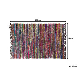 Beliani Tapis en coton multicolore foncé 160 x 230 cm DANCA