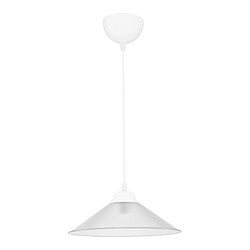 Helloshop26 Lustre lampe lumière suspendu suspension en plastique hauteur 48 cm E27 blanc / transparent 03_0007498