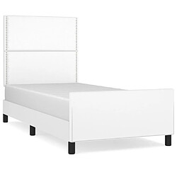 vidaXL Cadre de lit sans matelas blanc 80x200 cm similicuir