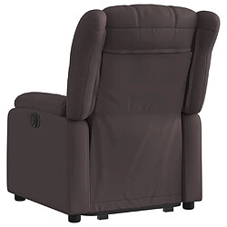 Avis vidaXL Fauteuil inclinable électrique marron foncé tissu